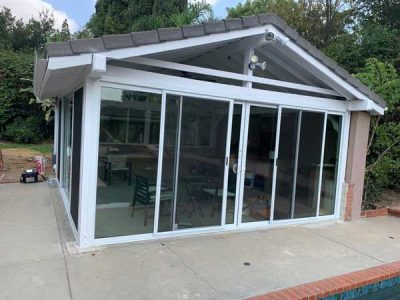 Pool House Glass Garage Door 01
