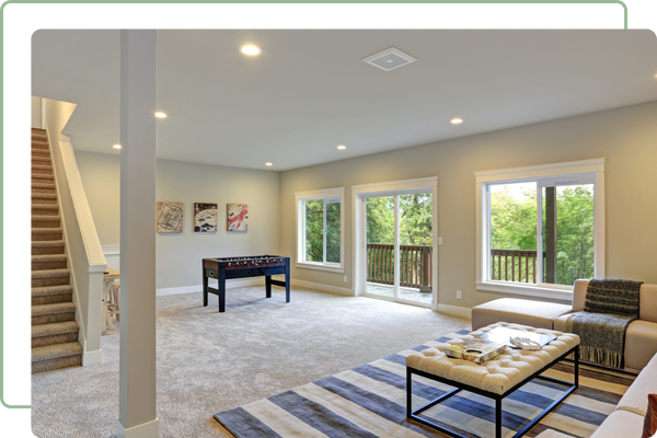 dining room surounded by tall windows