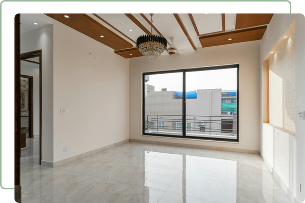 dining room surounded by tall windows